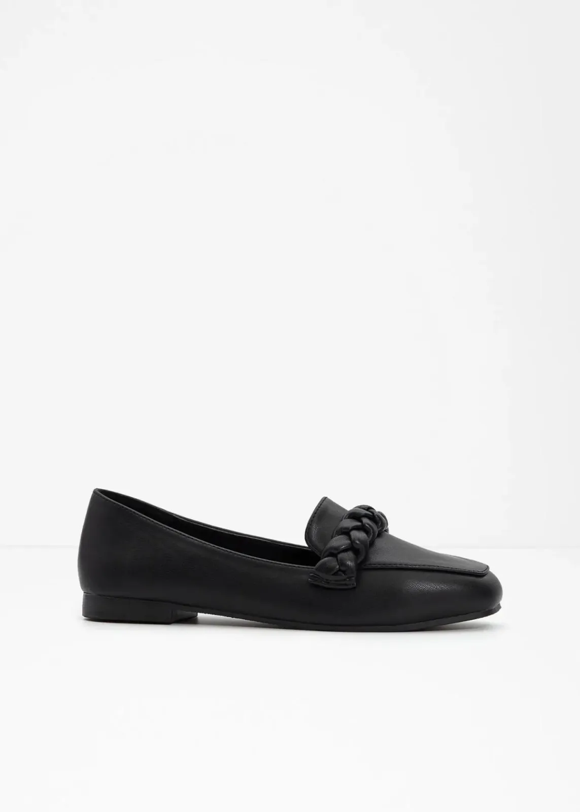 bonprix Slipper & Halbschuhe|Loafer^Loafer mit Flechtdetails schwarz