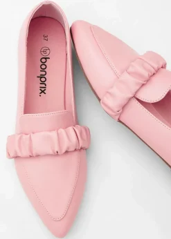 bonprix Slipper & Halbschuhe|Loafer^Loafer mit Raffung rosa