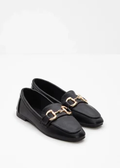 bonprix Slipper & Halbschuhe|Loafer^Loafer mit Schnalle schwarz
