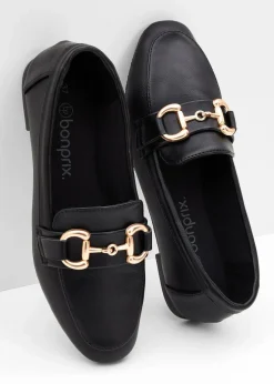 bonprix Slipper & Halbschuhe|Loafer^Loafer mit Schnalle schwarz
