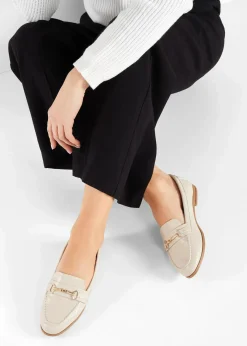 bonprix Slipper & Halbschuhe|Loafer^Loafer mit Schnalle hellsand