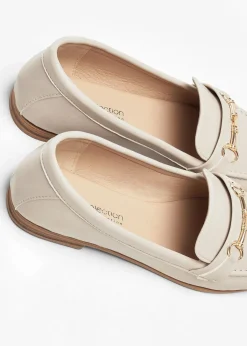 bonprix Slipper & Halbschuhe|Loafer^Loafer mit Schnalle hellsand