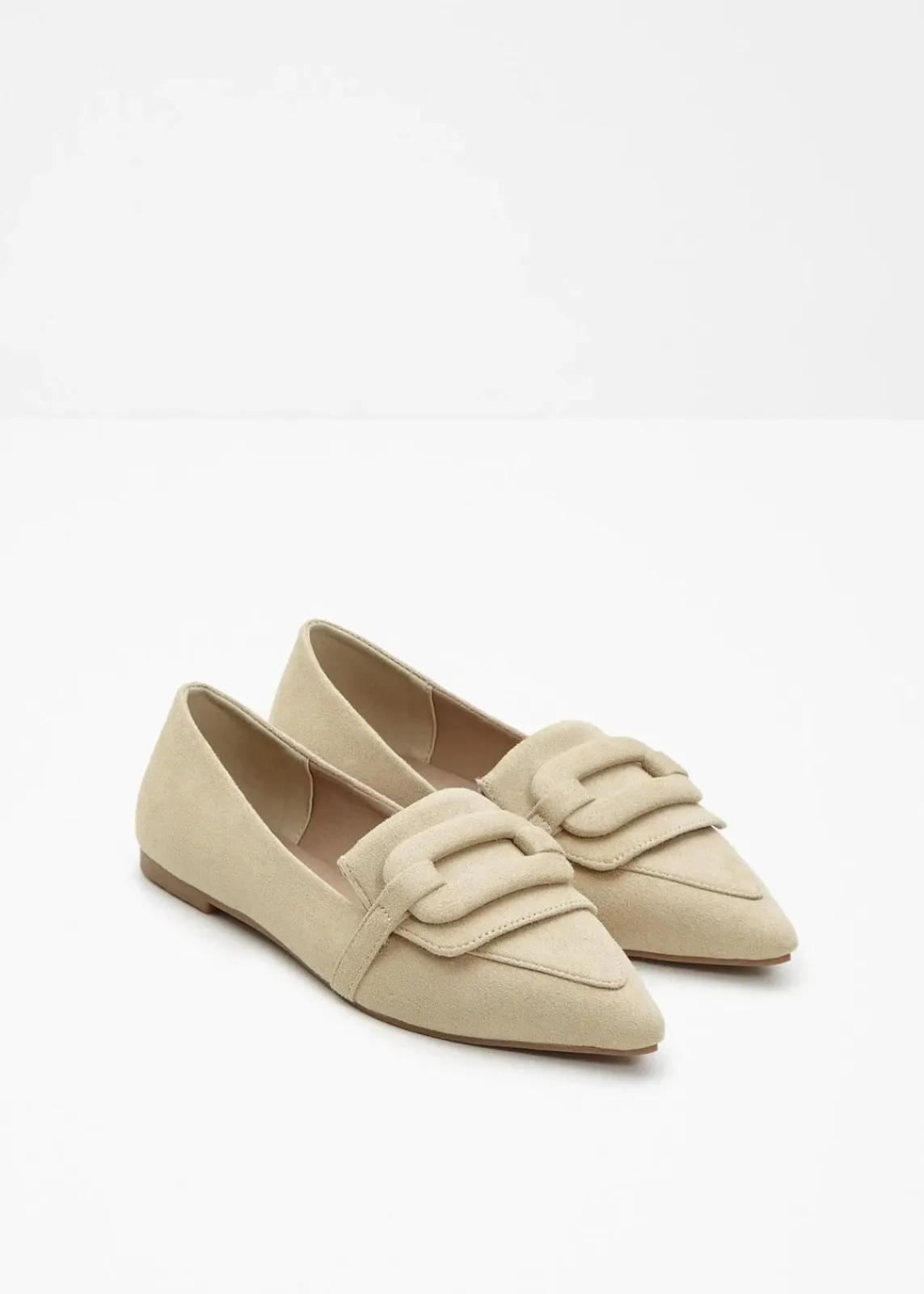 bonprix Slipper & Halbschuhe|Loafer^Loafer mit Schnalle grünbeige