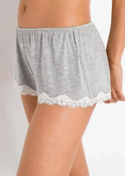 bonprix Wäsche·Basics|Wäsche·Höschen^Lockere Viskose Boxer (3er Pack) schwarz + hellgrau meliert