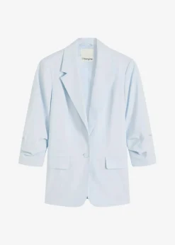 bonprix Bekleidung·Basics|Blazer^Lockerer 3/4-Arm-Blazer aus Viskose puderblau