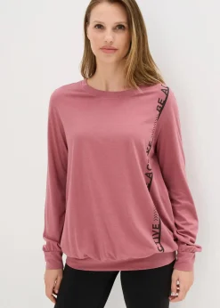 bonprix Shirts & Tops|Nachhaltigere Materialien^Lockeres Sport-Shirt softbeere bedruckt