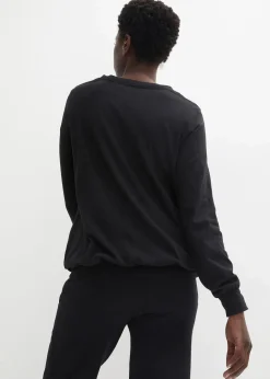 bonprix Nachhaltigere Materialien|Shirts & Tops^Lockeres Sport-Shirt schwarz bedruckt