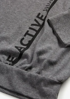 bonprix Shirts & Tops|Nachhaltigere Materialien^Lockeres Sport-Shirt grau meliert bedruckt