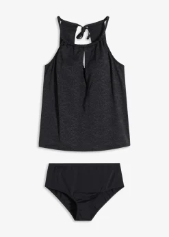 bonprix Tankinis^Long Tankini (2-tlg.Set) schwarz