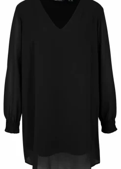 bonprix Bekleidung·Jacken & Mäntel|Nachhaltigere Materialien^Long- Tunikabluse schwarz