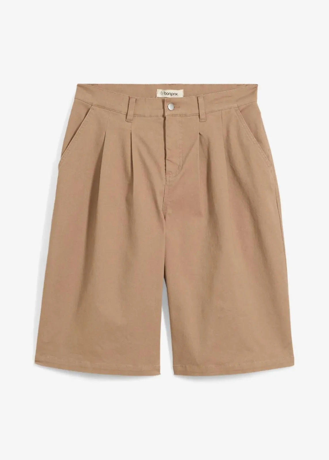 bonprix Bekleidung·Outdoorbekleidung|Bekleidung·Kleider^Long-Bermuda aus elastischem Baumwoll-Mix graubraun washed