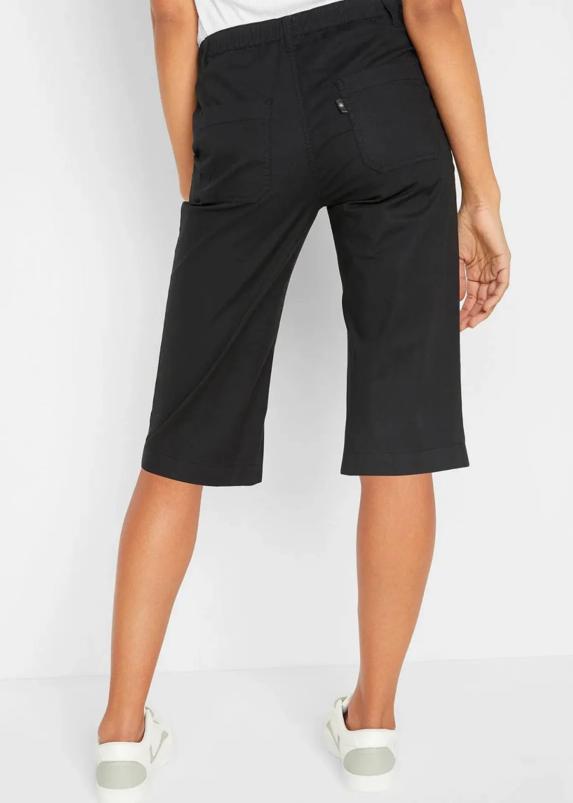 bonprix Bekleidung·Outdoorbekleidung|Bekleidung·Kleider^Long-Bermuda mit elastischem Bund schwarz