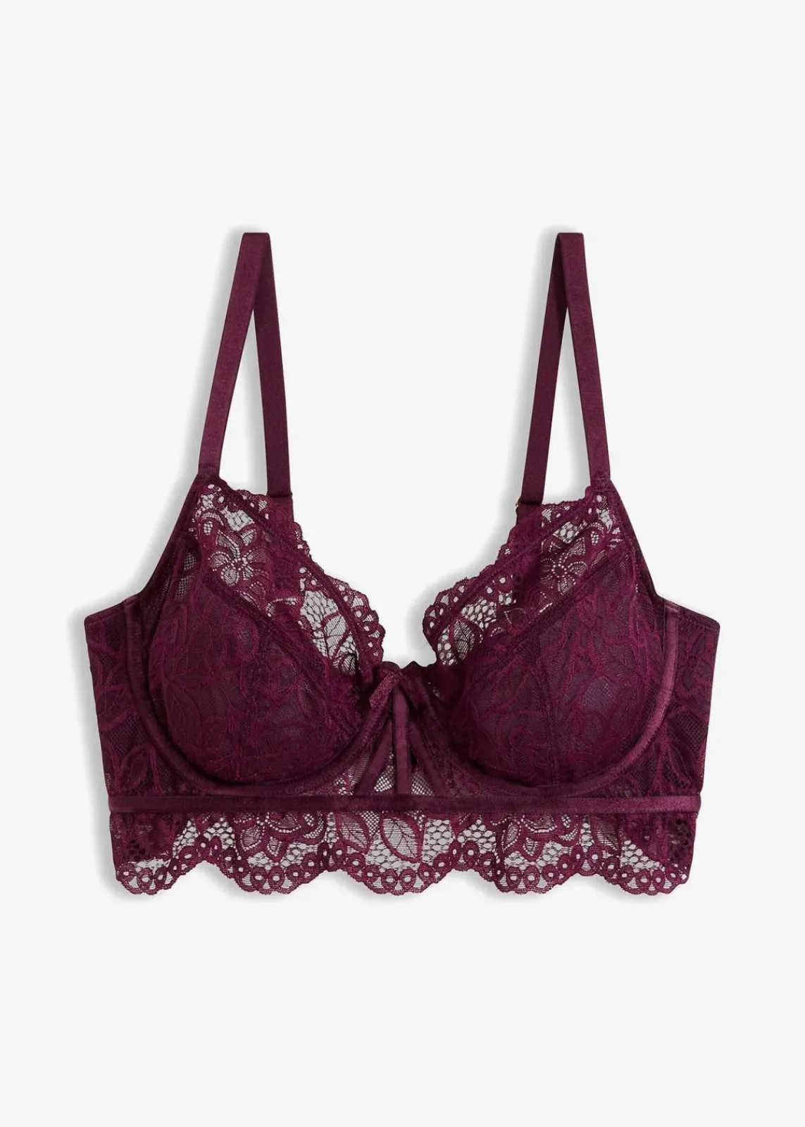 bonprix Große Cups D-H|Bhs^Long-BH aus zarter Spitze holunderbeere