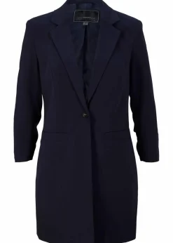 bonprix Blazer|Bekleidung·Basics^Long-Blazer dunkelblau