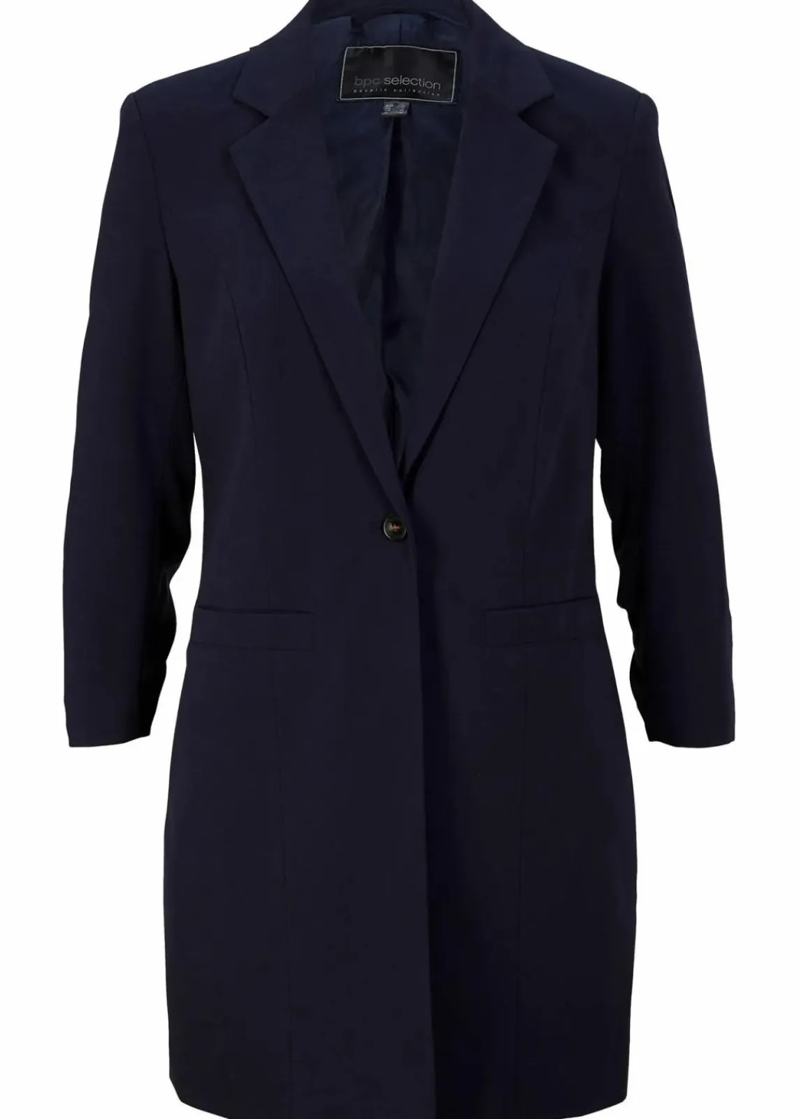 bonprix Blazer|Bekleidung·Basics^Long-Blazer dunkelblau