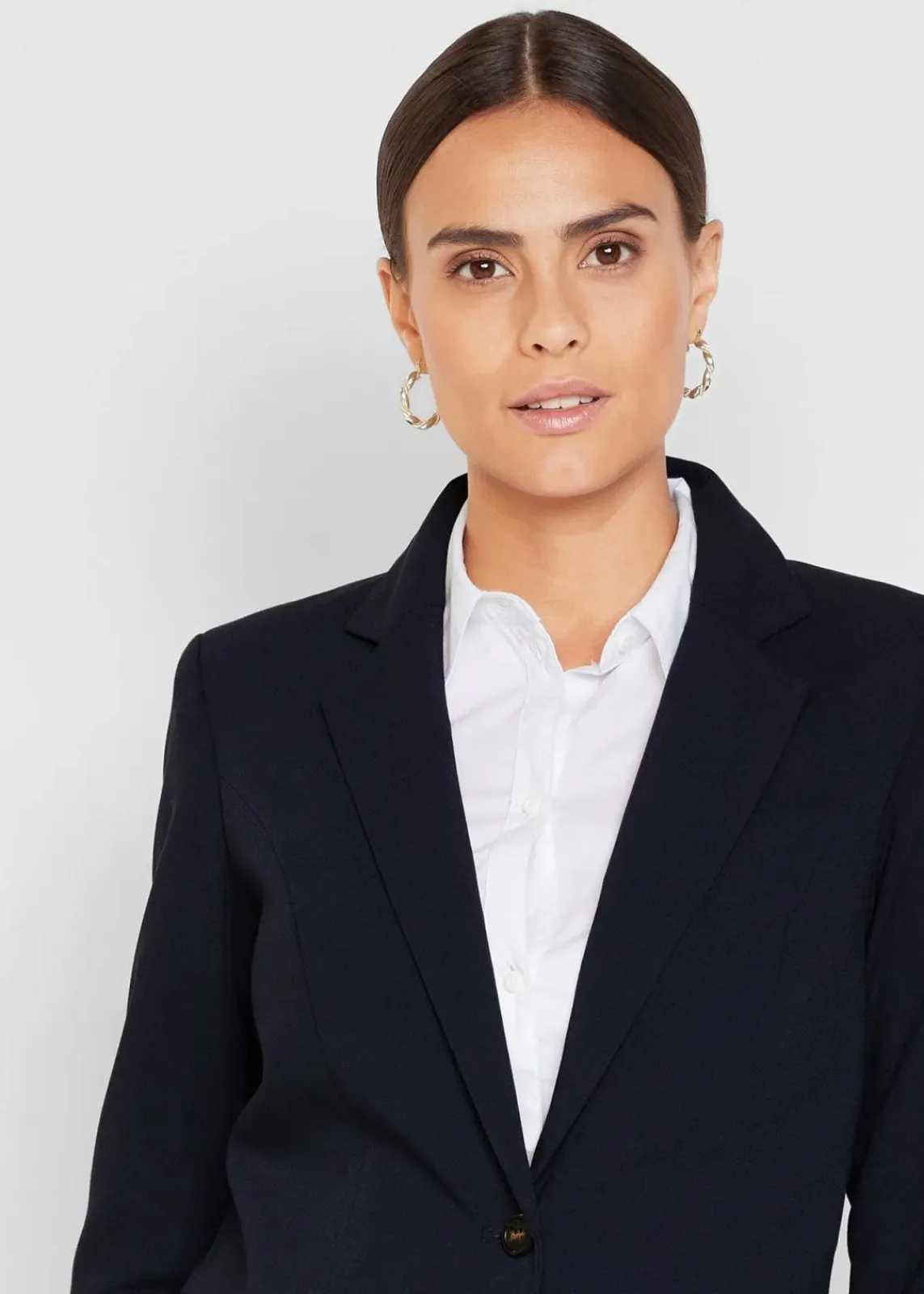 bonprix Blazer|Bekleidung·Basics^Long-Blazer dunkelblau