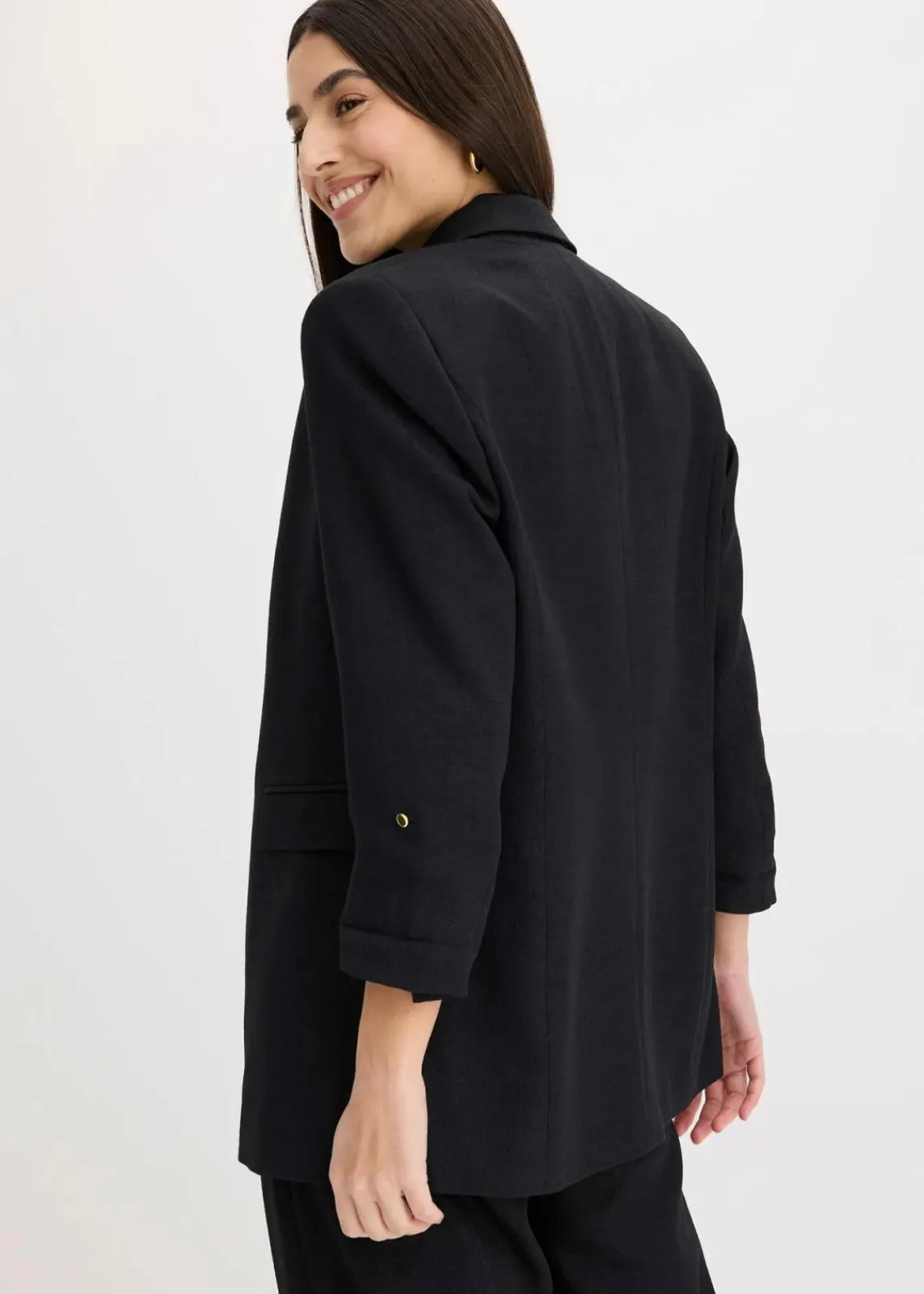 bonprix Blazer^Longblazer schwarz