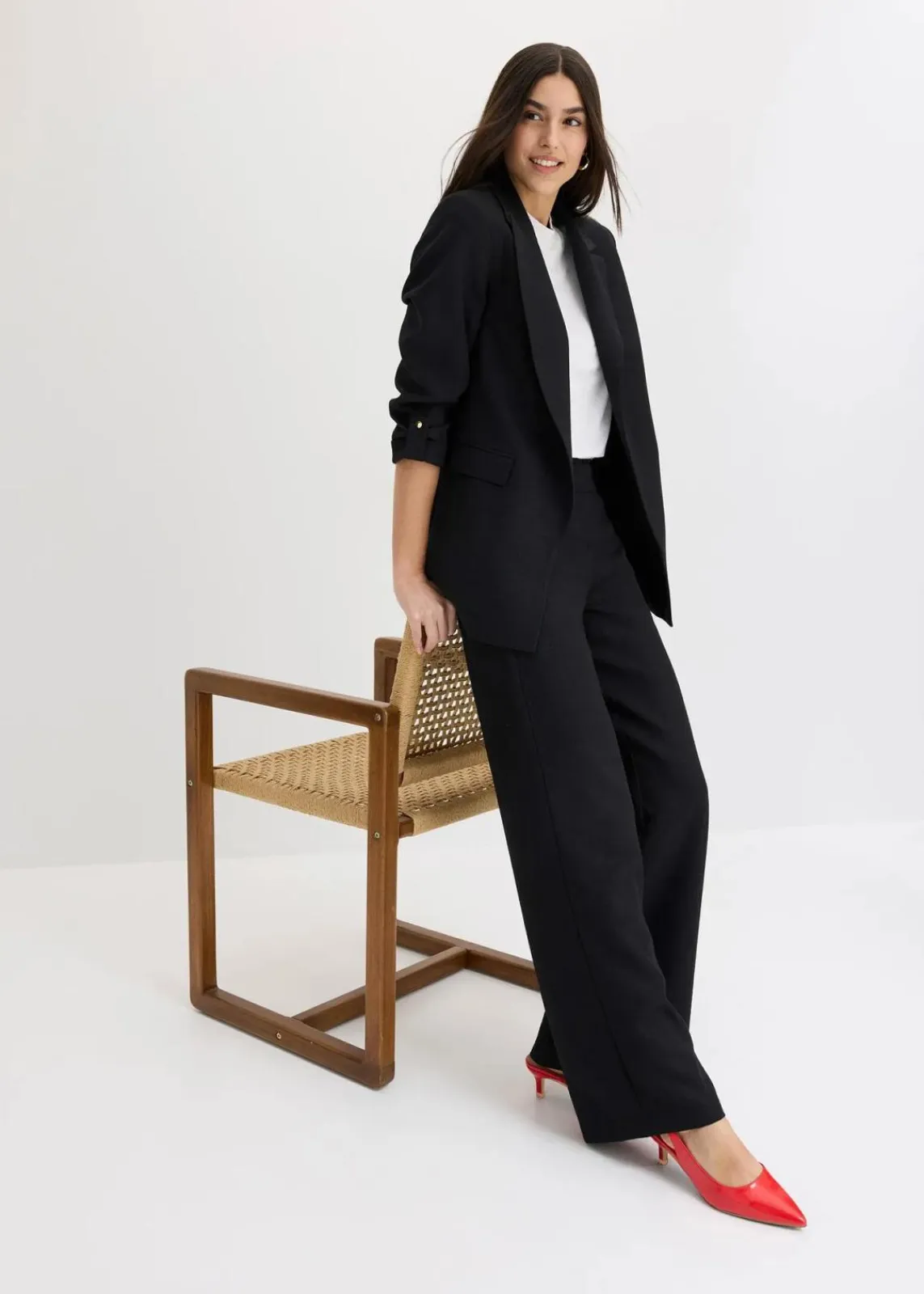 bonprix Blazer^Longblazer schwarz
