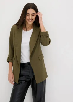 bonprix Blazer^Longblazer dunkeloliv