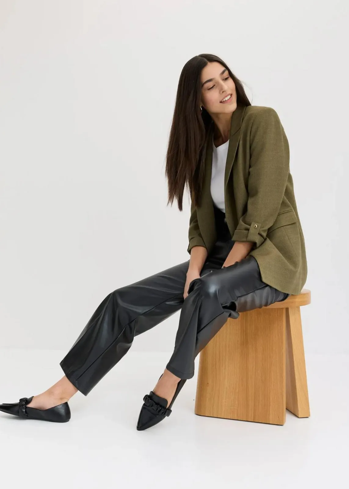 bonprix Blazer^Longblazer dunkeloliv