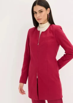 bonprix Bekleidung·Basics|Blazer^Longblazer dunkelrot