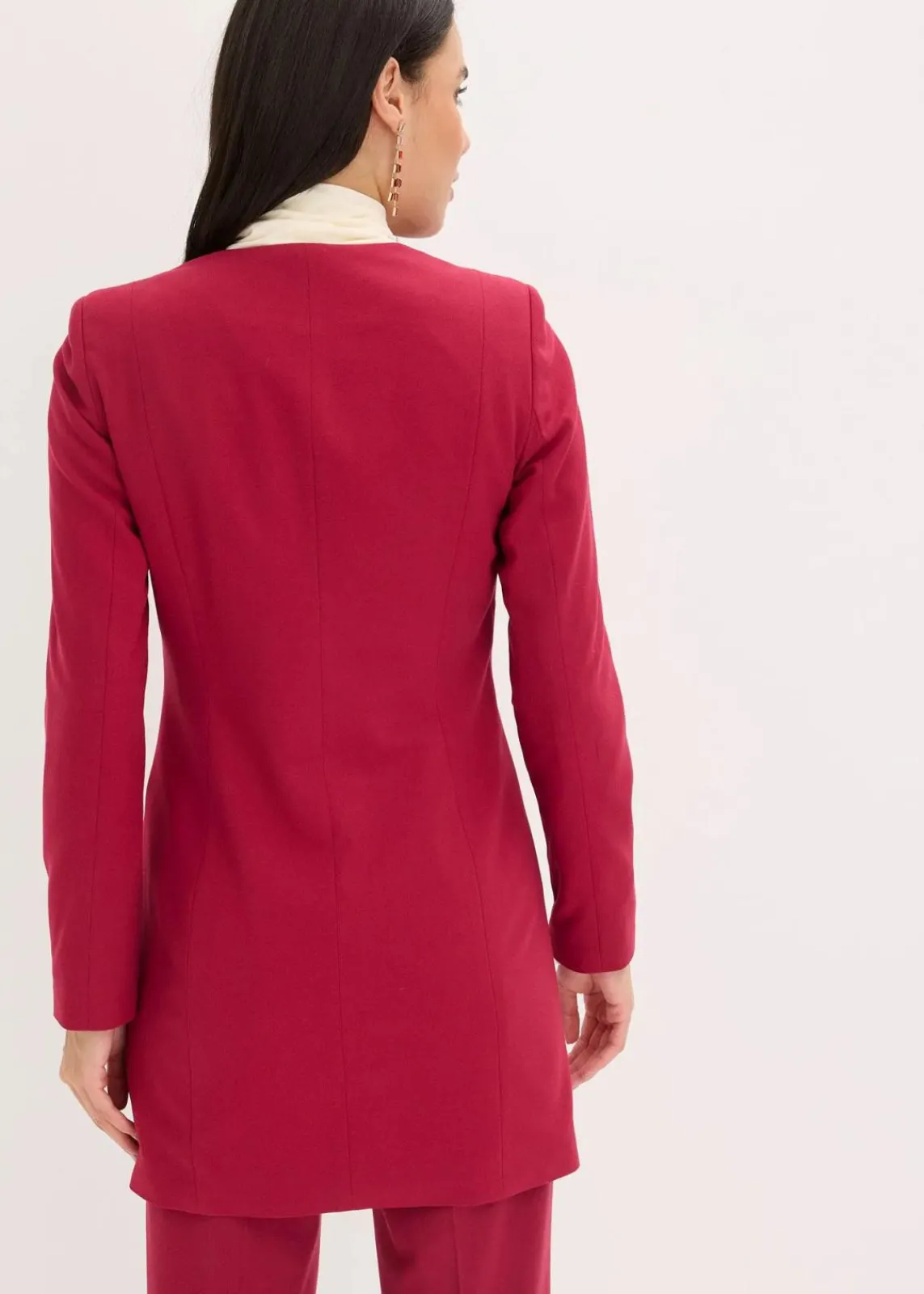 bonprix Bekleidung·Basics|Blazer^Longblazer dunkelrot
