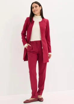 bonprix Bekleidung·Basics|Blazer^Longblazer dunkelrot