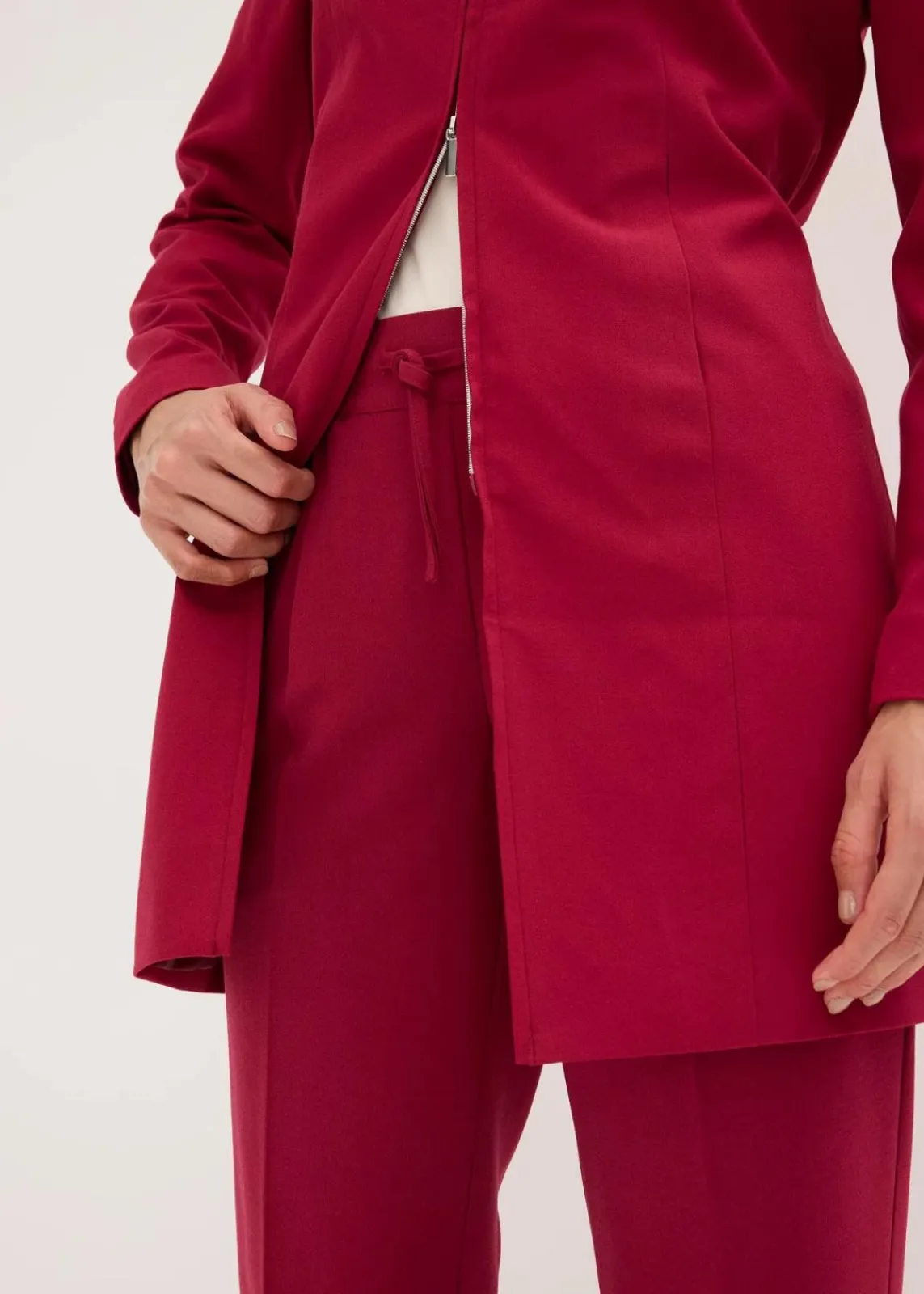 bonprix Bekleidung·Basics|Blazer^Longblazer dunkelrot