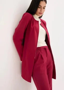 bonprix Bekleidung·Basics|Blazer^Longblazer dunkelrot
