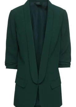 bonprix Blazer|Bekleidung·Basics^Longblazer tiefgrün