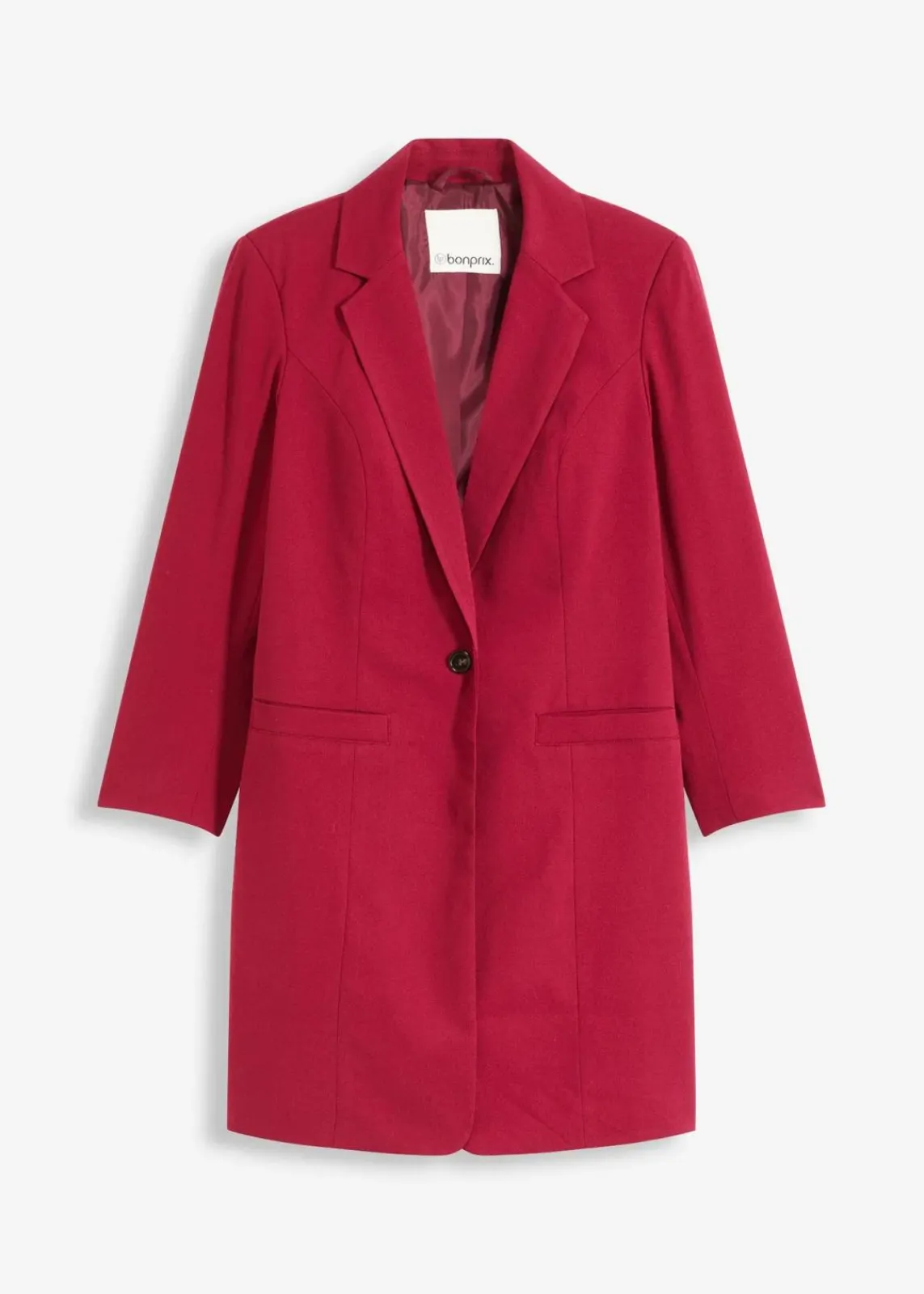 bonprix Bekleidung·Basics|Blazer^Long-Blazer dunkelrot