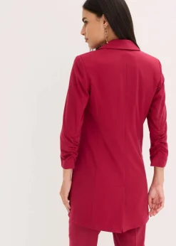 bonprix Bekleidung·Basics|Blazer^Long-Blazer dunkelrot