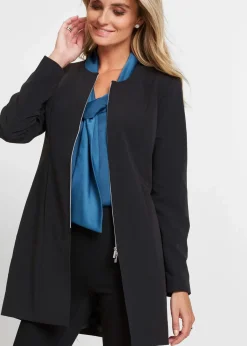 bonprix Blazer|Bekleidung·Basics^Longblazer schwarz