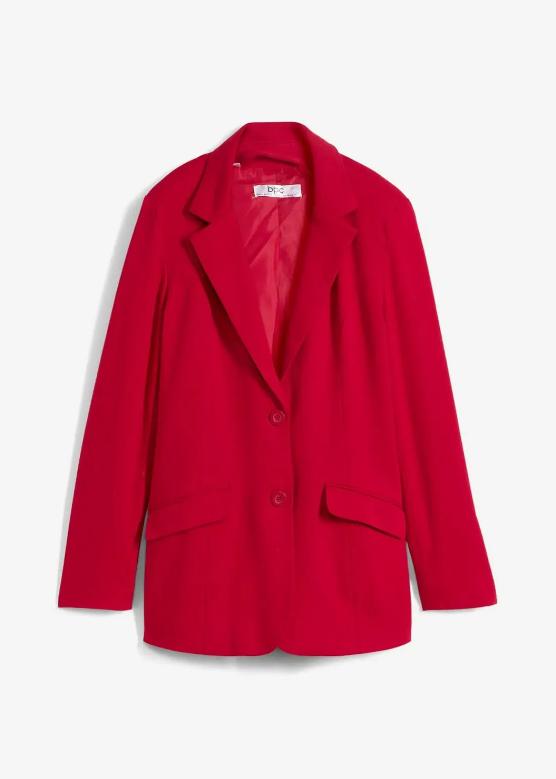 bonprix Blazer|Nachhaltigere Materialien^Longblazer aus Baumwoll-Jersey chillirot