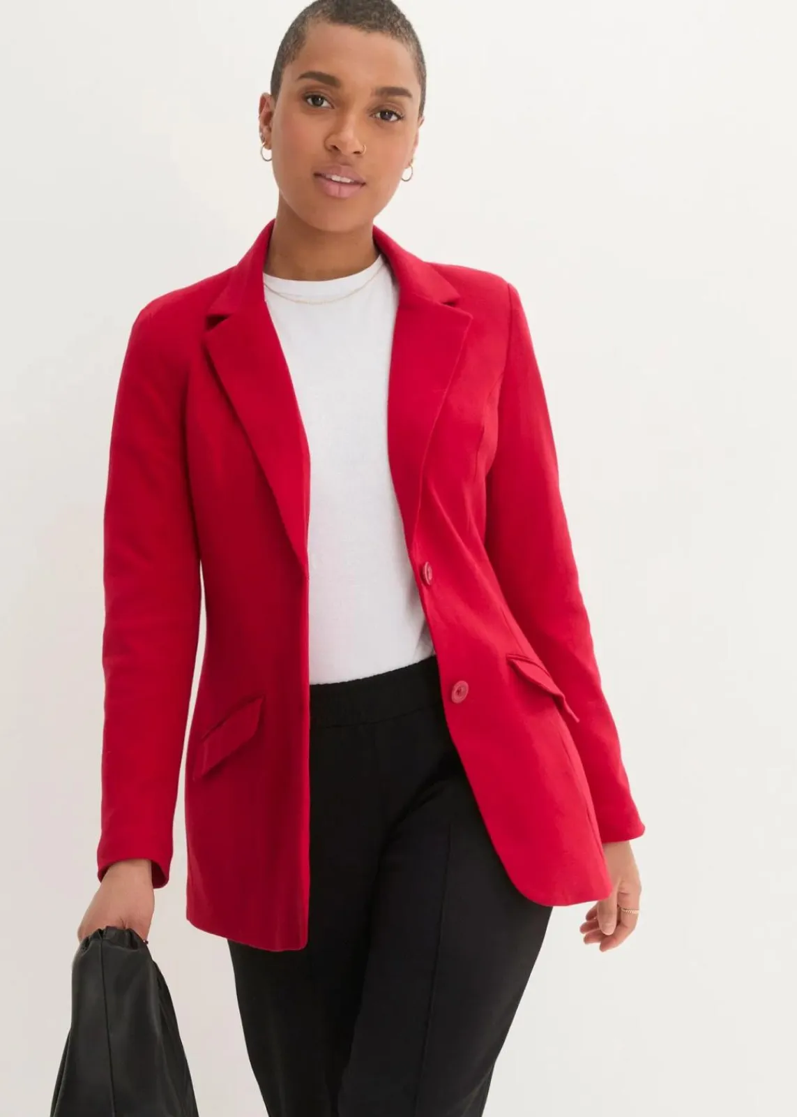 bonprix Blazer|Nachhaltigere Materialien^Longblazer aus Baumwoll-Jersey chillirot
