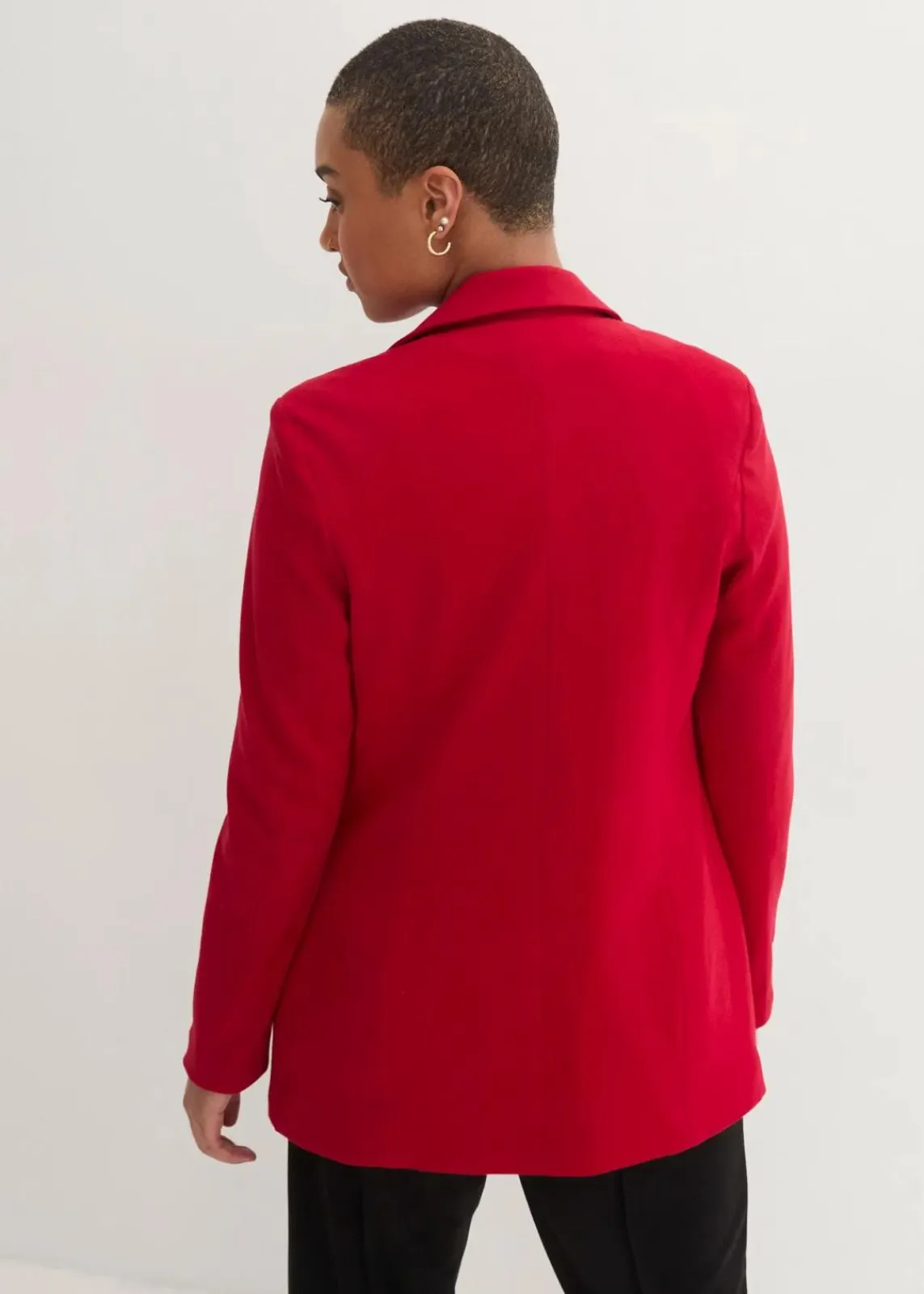 bonprix Blazer|Nachhaltigere Materialien^Longblazer aus Baumwoll-Jersey chillirot