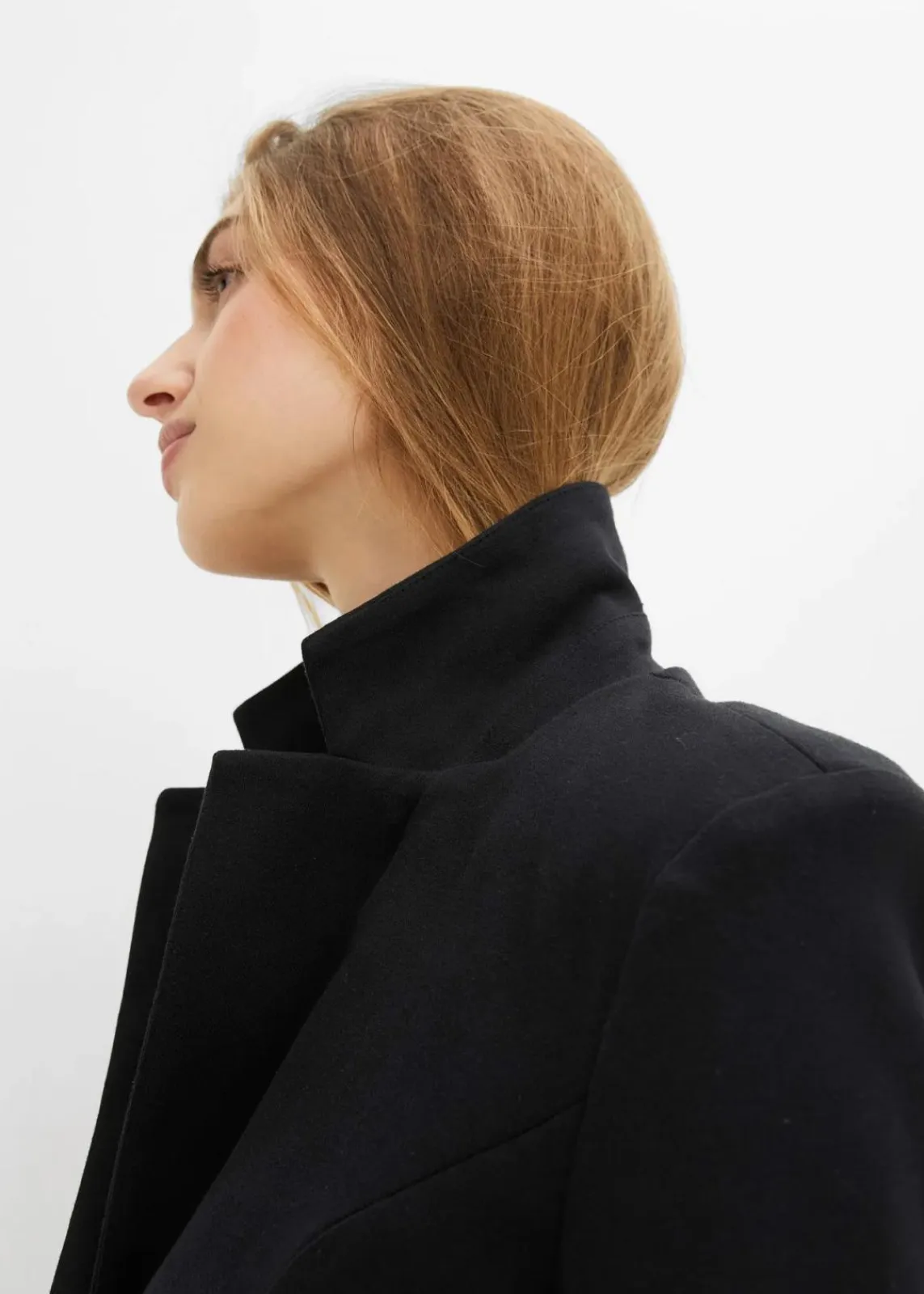 bonprix Bekleidung·Basics|Nachhaltigere Materialien^Longblazer aus Baumwoll-Jersey schwarz