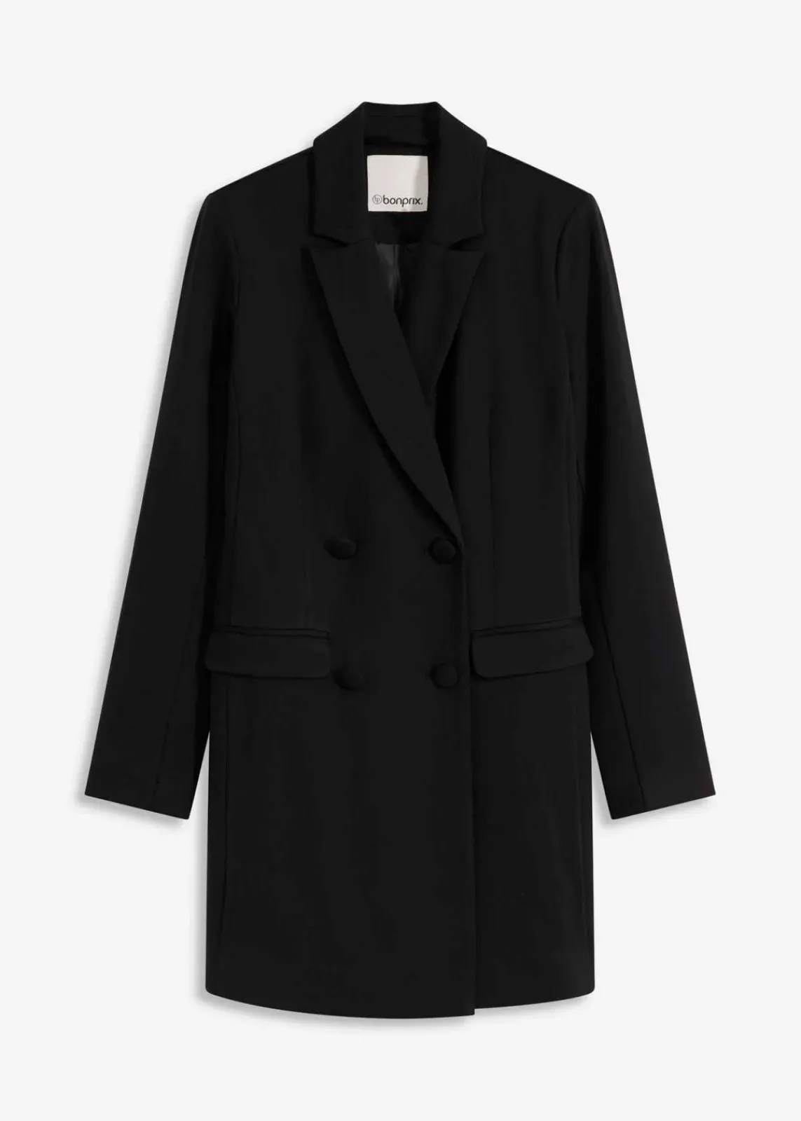 bonprix Bekleidung·Basics|Blazer^Longblazer aus Punto di Roma schwarz