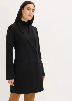 bonprix Bekleidung·Basics|Blazer^Longblazer aus Punto di Roma schwarz