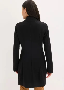 bonprix Bekleidung·Basics|Blazer^Longblazer aus Punto di Roma schwarz