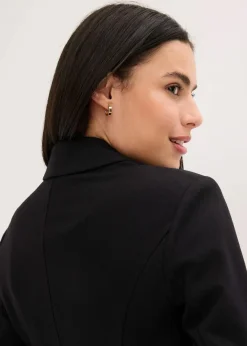 bonprix Bekleidung·Basics|Blazer^Longblazer aus Punto di Roma schwarz