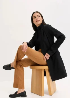 bonprix Bekleidung·Basics|Blazer^Longblazer aus Punto di Roma schwarz