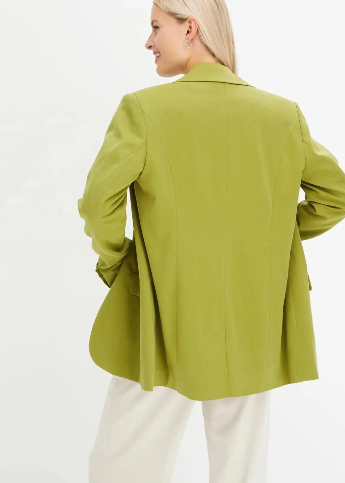 bonprix Bekleidung·Basics|Blazer^Longblazer aus Viskose-Mix moos