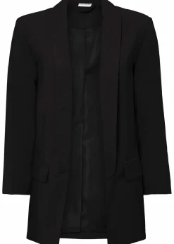 bonprix Bekleidung·Basics|Nachhaltigere Materialien^Longblazer aus Viskose-Mix schwarz