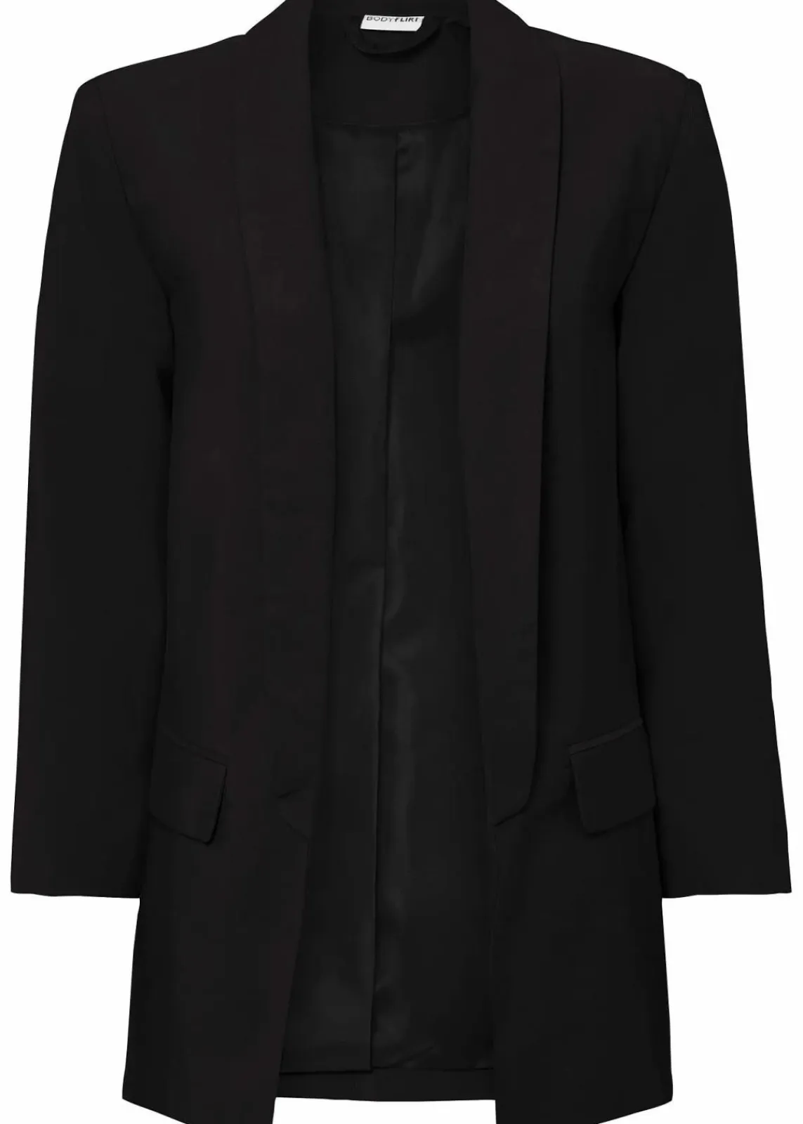 bonprix Bekleidung·Basics|Nachhaltigere Materialien^Longblazer aus Viskose-Mix schwarz