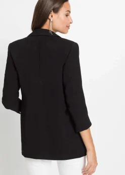 bonprix Bekleidung·Basics|Nachhaltigere Materialien^Longblazer aus Viskose-Mix schwarz