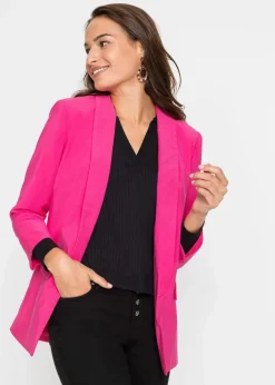 bonprix Blazer|Nachhaltigere Materialien^Longblazer aus Viskose-Mix pinklady