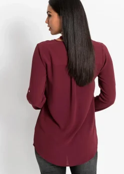 bonprix Bekleidung·Jacken & Mäntel|Blusen & Tuniken^Longbluse ahornrot