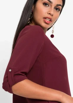 bonprix Bekleidung·Jacken & Mäntel|Blusen & Tuniken^Longbluse ahornrot