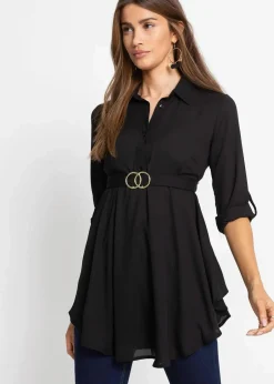 bonprix Bekleidung·Jacken & Mäntel|Nachhaltigere Materialien^Longbluse schwarz